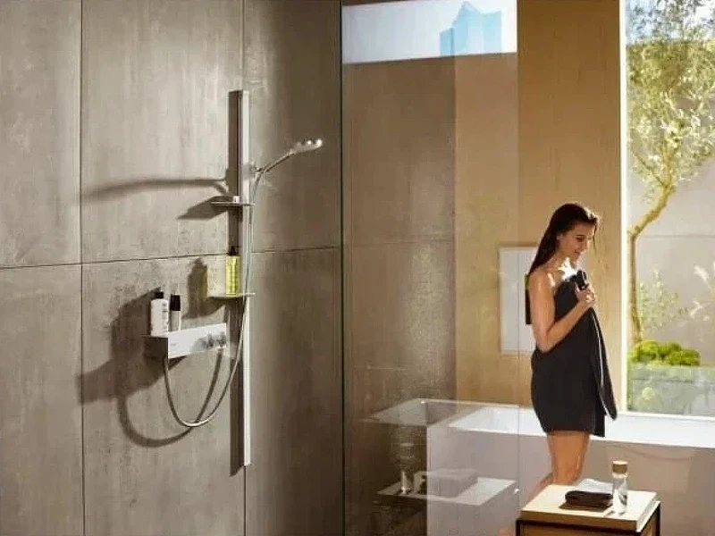 Смеситель для душа Hansgrohe ShowerTablet 13102400 с термостатом Белый Хром латунь на стену