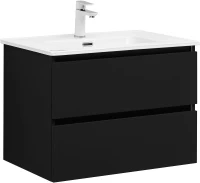 Тумба с раковиной Aquanet Вега 2.0 70 344766 подвесная цвет Черный