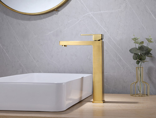 Смеситель для раковины Abber Daheim AF8211G Золото матовое латунь на столешницу