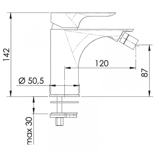 Смеситель для биде Remer Infinity I22BG Золото брашированное латунь