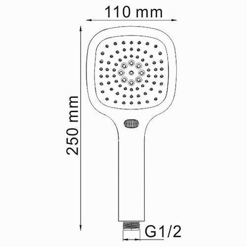Ручной душ WasserKRAFT A065 Хром пластик
