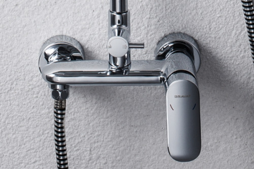 Душевая система Bravat Opal С F9125183CP-A1-RUS Хром нержавеющая сталь на стену