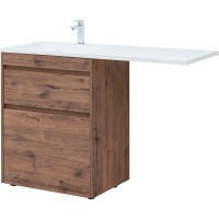 Тумба с раковиной Aquanet Токио 130 L 335589 Дуб веллингтон МДФ / ЛДСП