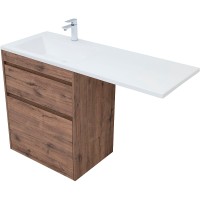 Тумба с раковиной Aquanet Токио 130 L 335589 Дуб веллингтон МДФ / ЛДСП