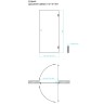 Душевая дверь Maybah Glass MGD-509-6 905x1950 на петлях Черный стекло прозрачное