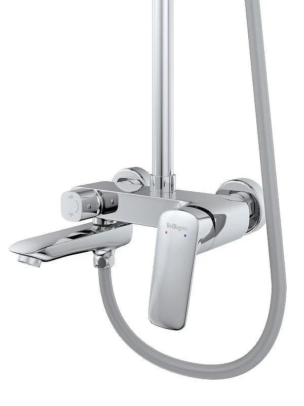 Душевая система BelBagno Due DUE-VSCM-GM цвет Оружейная сталь