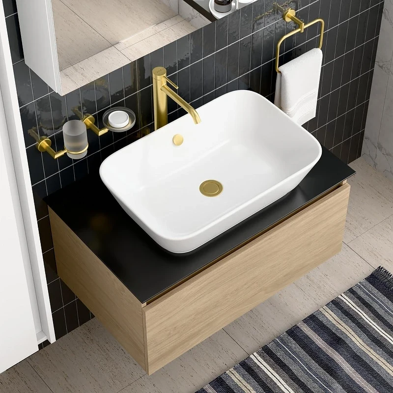 Смеситель для раковины Vitra Minimax Round A4353425EXP цвет Брашированное золото