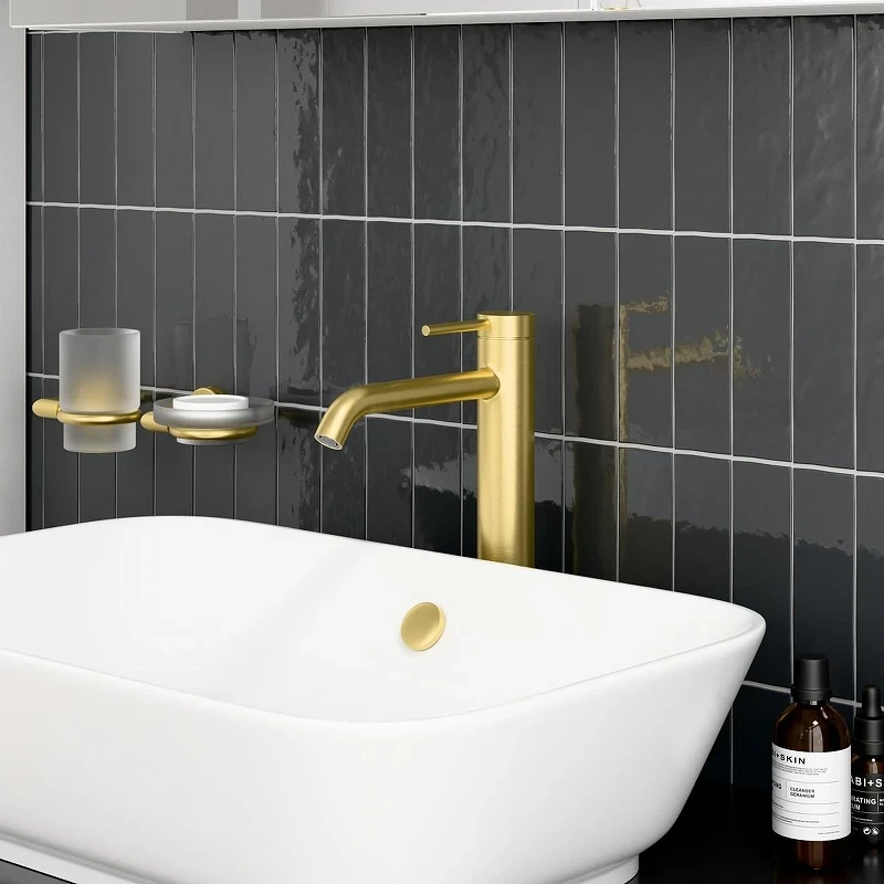 Смеситель для раковины Vitra Minimax Round A4353425EXP цвет Брашированное золото