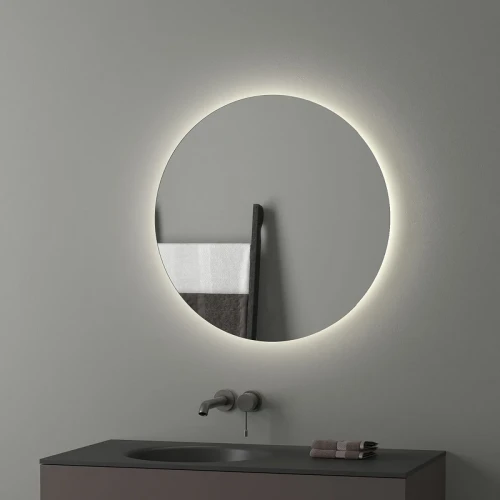 Зеркало Evoform Ledshine d70 BY 2544 с подсветкой 18 W - без выключателя - нейтральный белый свет стекло