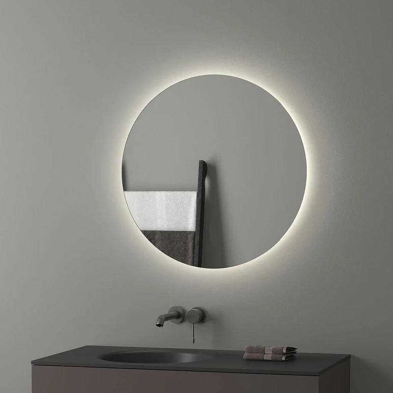 Зеркало Evoform Ledshine d70 BY 2544 с подсветкой 18 W - без выключателя - нейтральный белый свет стекло