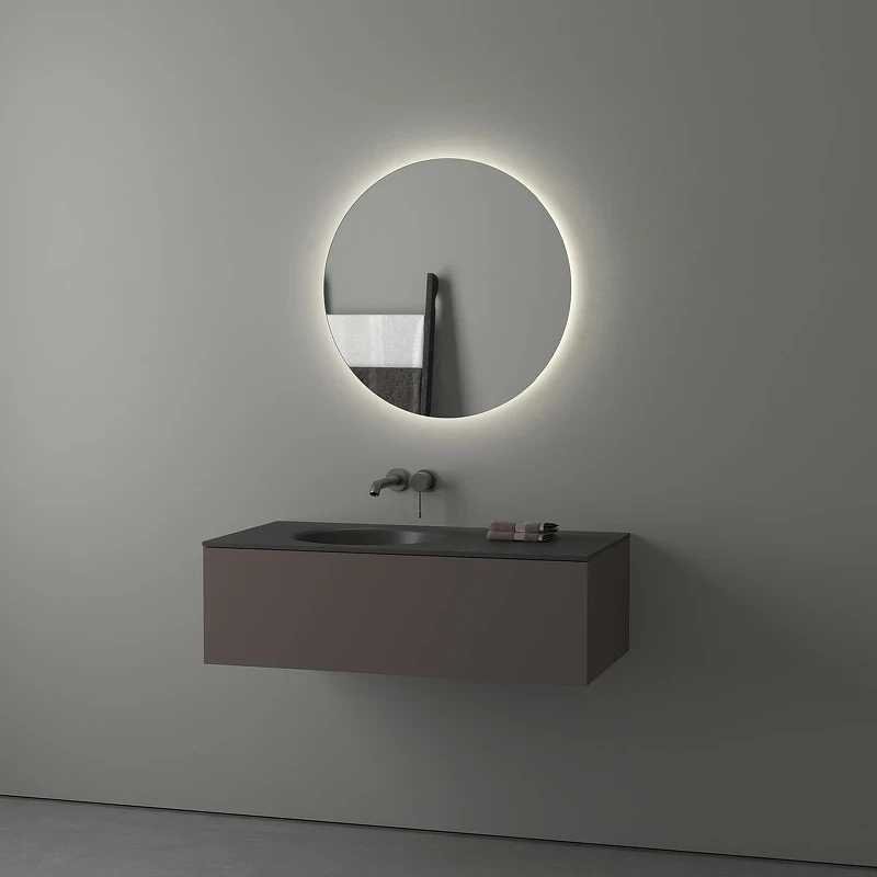 Зеркало Evoform Ledshine d70 BY 2544 с подсветкой 18 W - без выключателя - нейтральный белый свет стекло