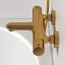 Смеситель для ванны Abelsberg Perfecta INF61101BG с термостатом цвет Королевское золото
