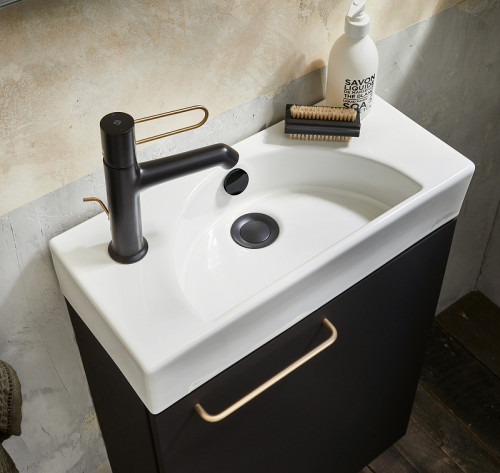 Раковина Jacob Delafon Odeon Rive Gauche 50 L EGO112-55-00 Белая фаянс подвесная, накладная