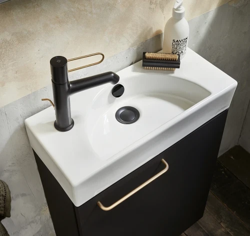 Раковина Jacob Delafon Odeon Rive Gauche 50 L EGO112-55-00 Белая фаянс подвесная, накладная