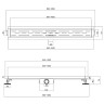 Душевой лоток Esbano Meta 60 M-RAIN-60GM ESTRMETRAIN60GM с решеткой Оружейная сталь