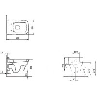 Унитаз Bocchi Scala 1080-001-0129 подвесной Белый глянцевый без сиденья фарфор подвесной