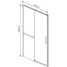Душевая дверь Vincea Slim Soft 140 VDS-1SS140CLG профиль Брашированное золото стекло прозрачное