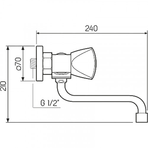 Смеситель для кухни Ростовская Мануфактура Сантехники SL119-361 Хром