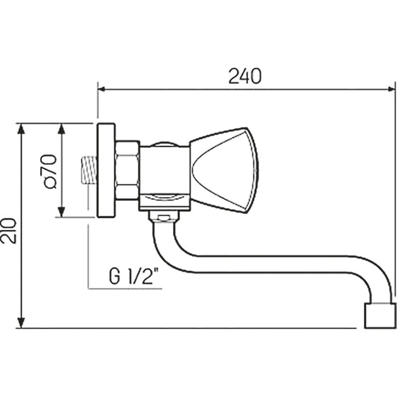 Смеситель для кухни Ростовская Мануфактура Сантехники SL119-361 Хром