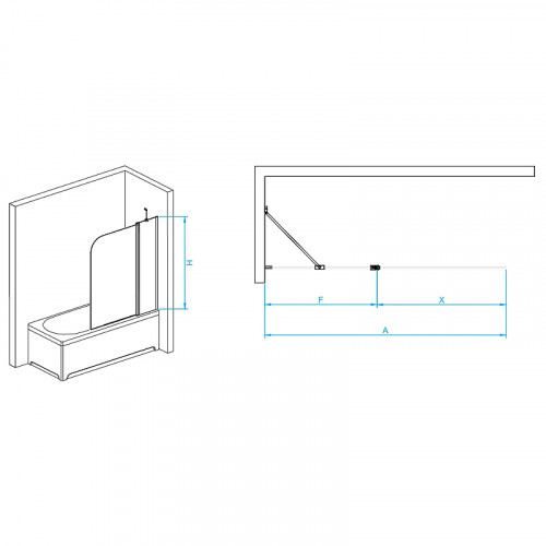 Шторка на ванну RGW Screens SC-011 120х140 351101112-11 профиль Хром стекло прозрачное