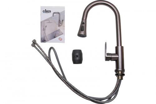 Смеситель для кухни Ekko E6001-21 цвет Темно-серый