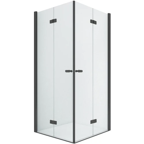 Душевой уголок New Trendy New Soleo Black 70х90 D-0233A/D-0239A профиль Черный стекло прозрачное