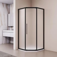 Душевой уголок RGW Passage (Пассаж) PA-86B 90х90 38088699-24N профиль Черный стекло матовое-сатинат