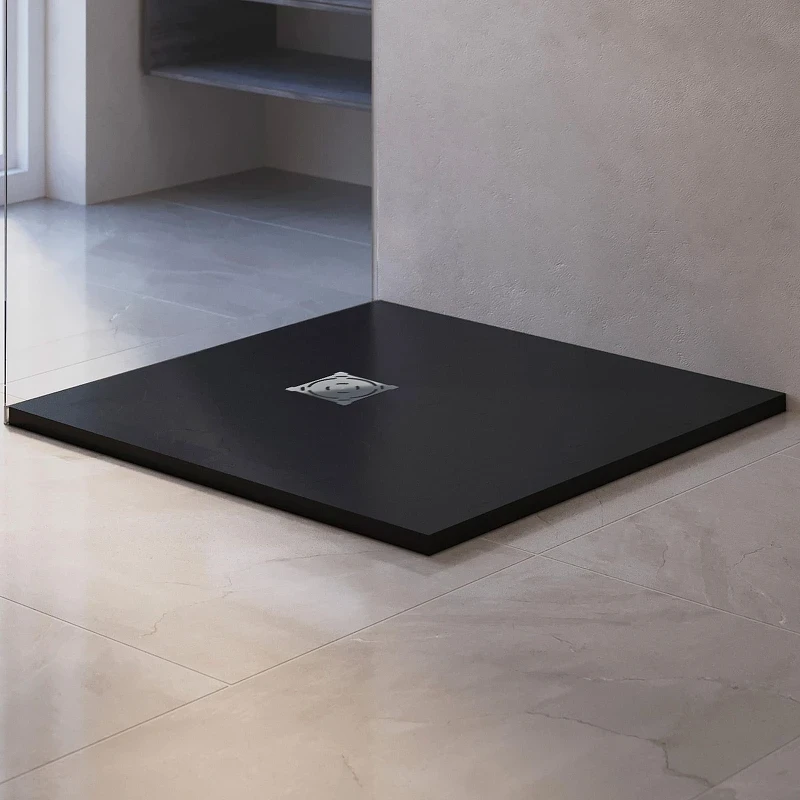 Душевой поддон из искусственного камня RGW Stone Tray (Стоун Трей) ST-B 75х75 16152075-04 цвет Черный