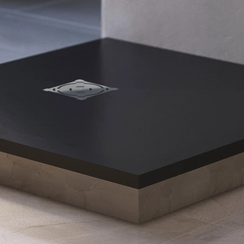 Душевой поддон из искусственного камня RGW Stone Tray (Стоун Трей) ST-B 75х75 16152075-04 цвет Черный