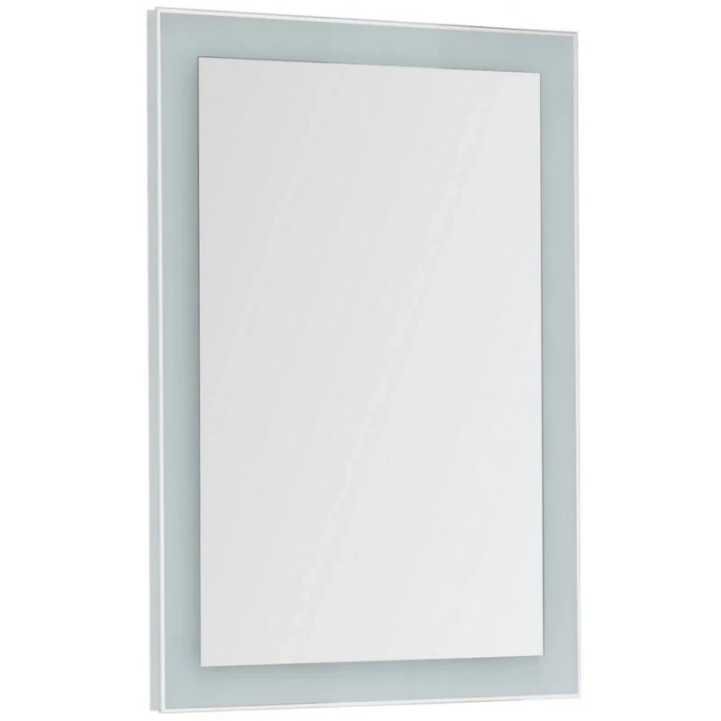 Зеркало Dreja Kvadro 60x85 77.9011W с подсветкой Белое стекло