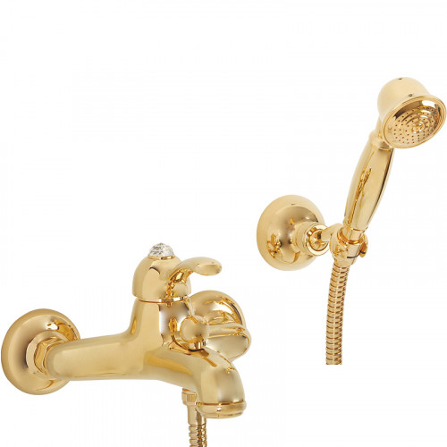 Смеситель для ванны Migliore Lem Swarovski 18890 Золото латунь на стену