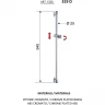Душевая штанга Remer 319D Хром латунь на стену
