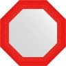 Зеркало Evoform Octagon 67х67 BY 3884 в багетной раме - Красная волна 89 мм стекло