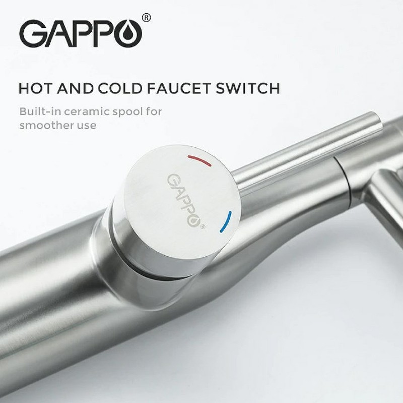 Смеситель для кухни Gappo G4398-55 Нержавеющая сталь Серый нержавеющая сталь
