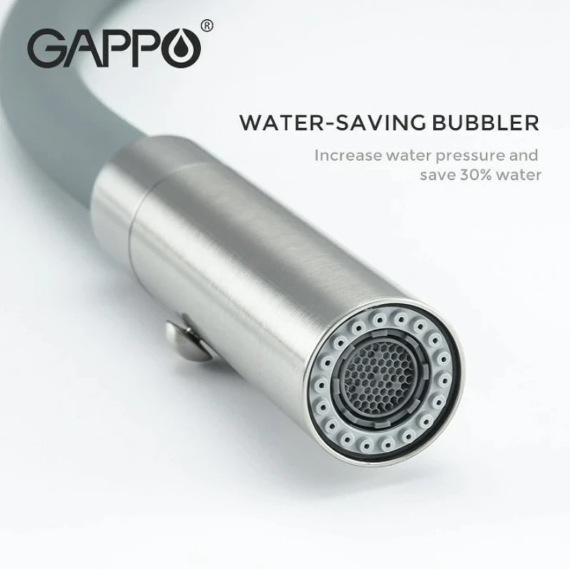 Смеситель для кухни Gappo G4398-55 Нержавеющая сталь Серый нержавеющая сталь