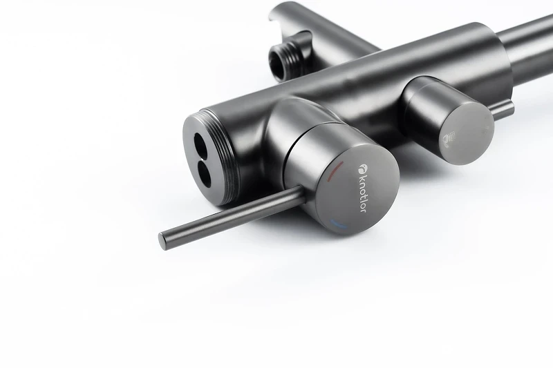 Смеситель для ванны Knotlor Eclipse SS-27/GM цвет Вороненая сталь