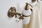 Полотенцедержатель c дозатором для жидкого мыла Art&Max Barocco Crystal AM-2057D-Br-C Бронза
