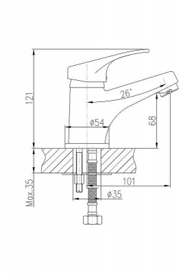 Смеситель для раковины Haiba HB1013 Хром