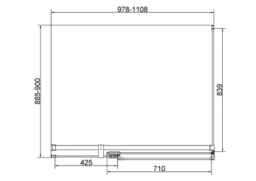 Душевой уголок Vincea Экстенза (Extenza) 110х90 VSR-4EX101190CLBN профиль Брашированный никель стекло прозрачное
