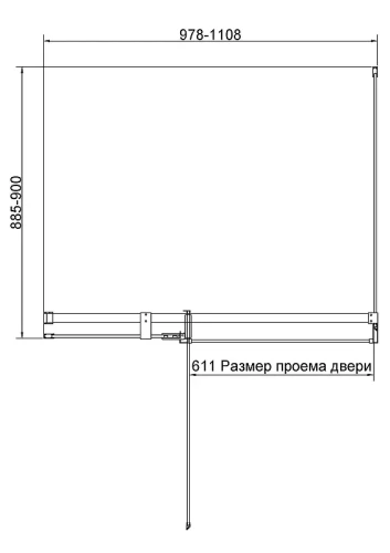Душевой уголок Vincea Экстенза (Extenza) 110х90 VSR-4EX101190CLBN профиль Брашированный никель стекло прозрачное