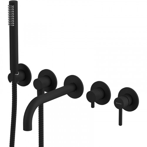 Смеситель для ванны Whitecross Y black Y1240BL Черный матовый латунь встраиваемый