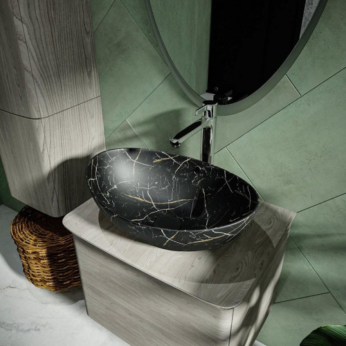 Раковина-чаша Maretti Eleganza 59 EN13NS48-560MR цвет Черный мрамор