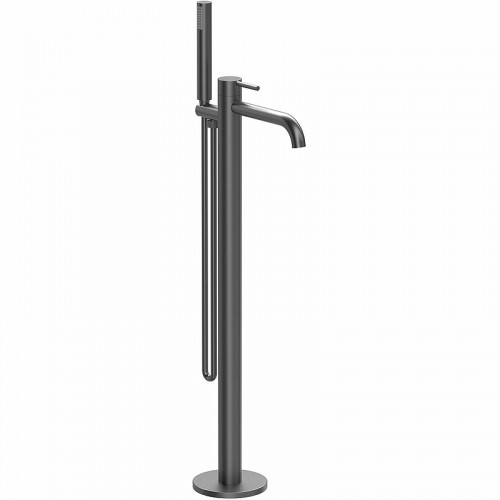 Смеситель для ванны Vincea Desire VTF-1DGM Вороненая сталь латунь на пол