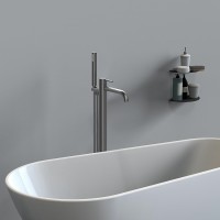 Смеситель для ванны Vincea Desire VTF-1DGM Вороненая сталь латунь на пол