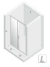 Душевая дверь New Trendy Prime Chrome 140 L D-0306A профиль Хром стекло прозрачное