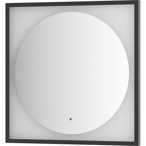 Зеркало Defesto Eclipce 70х70 DF 2222R с подсветкой 15W-4500К/в багетной раме/ИК - выключатель/Нейтральный белый свет/Черная рама