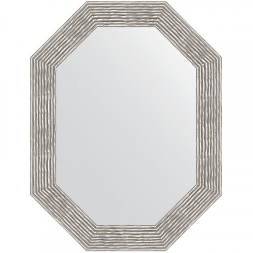 Зеркало Evoform Polygon 86х66 BY 7195 в багетной раме - Волна хром 90 мм стекло