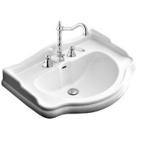Раковина Kerasan Retro 69 104601*3 Белая фарфор подвесная, полувстраиваемая