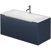 Тумба под раковину Creto Luna 100 17-Bl100 подвесная Blue МДФ / ЛДСП