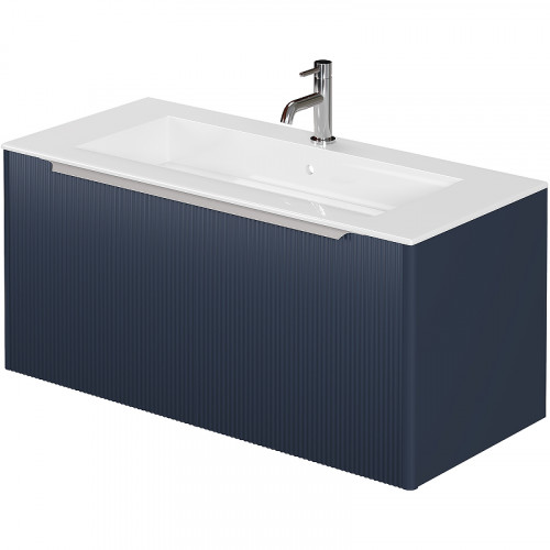 Тумба под раковину Creto Luna 100 17-Bl100 подвесная Blue МДФ / ЛДСП